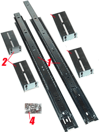 COMPLETE RAIL KIT: Cabinet Rail Kit Mounting System for IPC